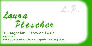laura plescher business card